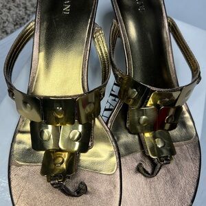 Alfani Women's Metallic Gold Heels sandals